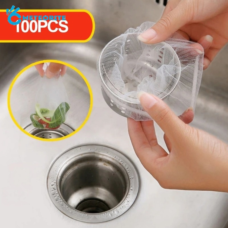 Set 30/100 Túi Lọc Rác Chống Tắc Nghẽn Ống Thoát Nước Nhà Bếp Nhà Tắm