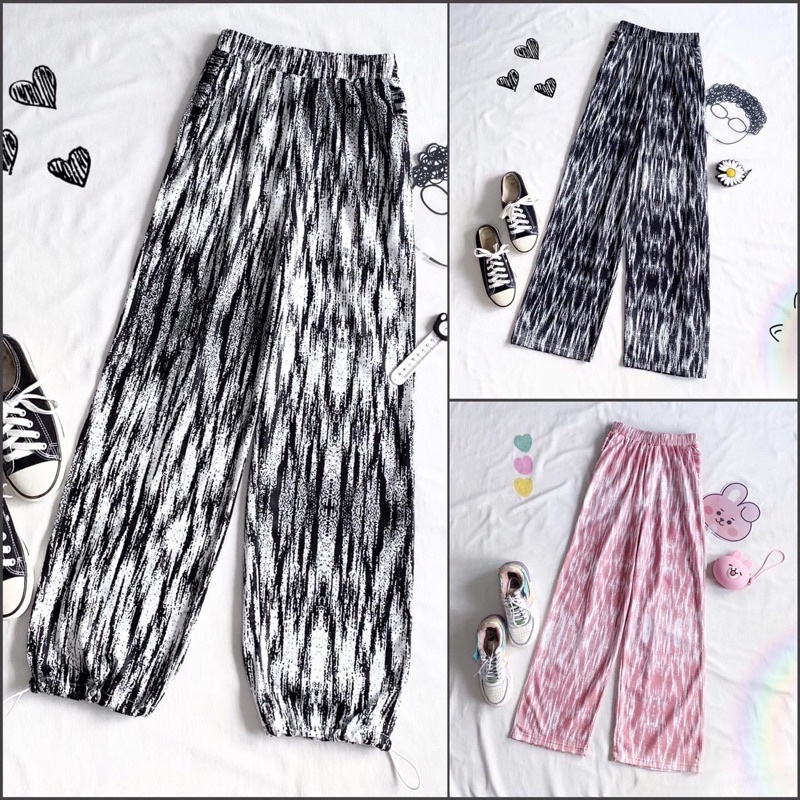 Quần Ống Suông Hoạ Tiết 3D Unisex