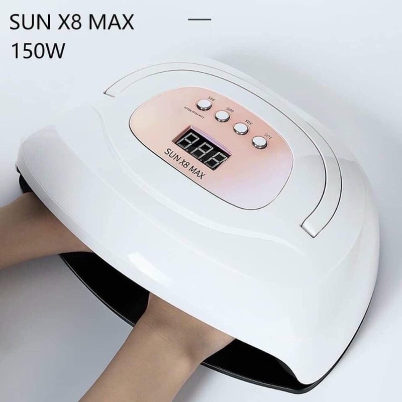 Máy hơ gel chuyên dụng Sun X8 Max 150w, hơ móng tay hơ móng chân tiện dụng