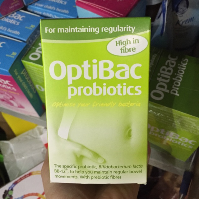 Men vi sinh optibac màu xanh lá Optibac Probiotics for maintaining regularity hàng chính hãng