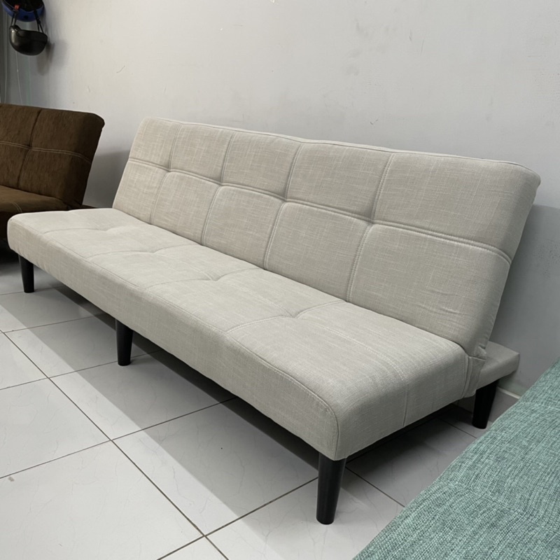 Sofa Giường - Sofa Bed bọc vải bố màu xám trắng - Hàng mới thanh lý xả kho