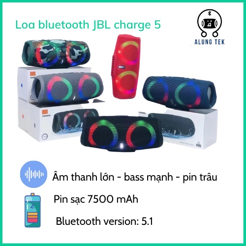 Loa nghe nhạc bluetooth mini Charge 5,bass mạnh âm thanh lớn,loa nghe nhạc giá rẻ - Alungtek
