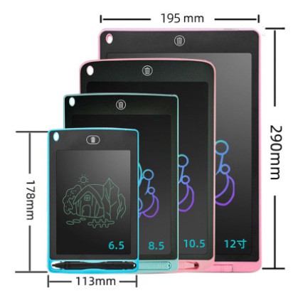 Bảng Viết Tự Xoá Vẽ LCD Điện Tử Thông Minh Cho Bé 8.5 inch, 10 inch, 12 inch đơn sắc đa sắc - LANA QUEEN