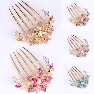 Lược cài tóc hình hoa đính đá thời trang