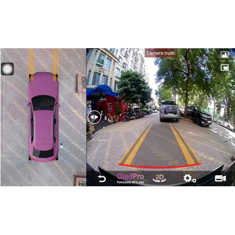Màn liền camera 360 OLED C8S NEW cho các dòng xe ô tô, Màn hình dvd android OLED C8S ram 3g rom 32g, DVD 360 cho oto