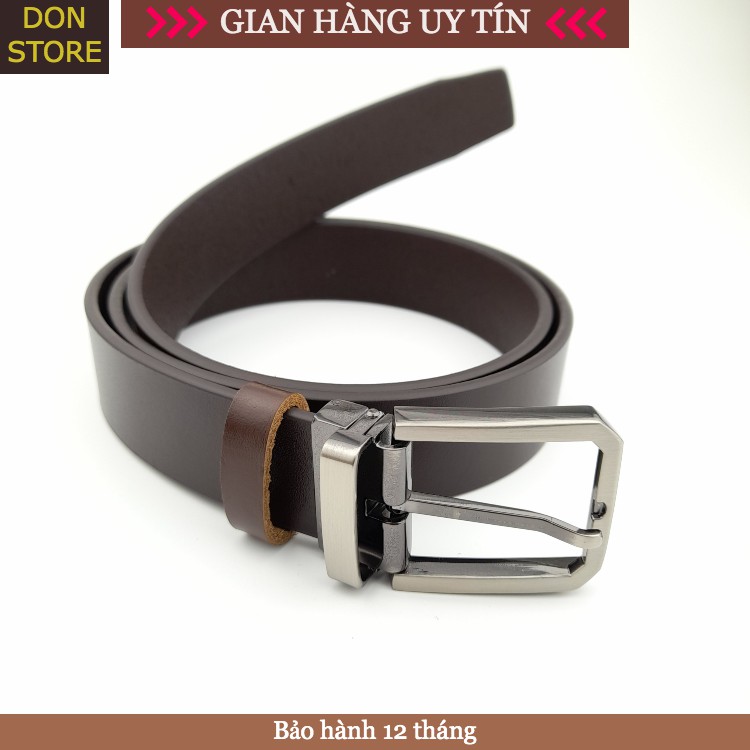 [Da Thật] Dây Nịt Nam Kiểu Kim Cài Mẫu Mới Sang Trọng, Dây Da Nguyên Miếng 1 Lớp Cao Cấp (BH 12 THÁNG)