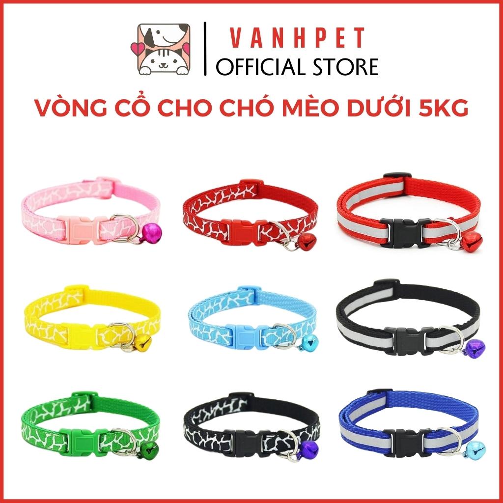 Vòng cổ chó mèo loại đẹp có chuông thường và phản quang cao cấp - vanhpet