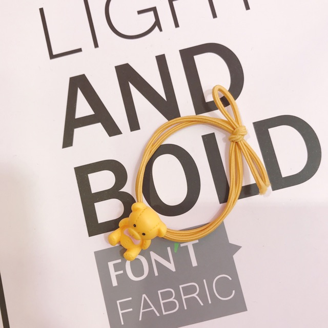 [ Hinh thật ] Dây cột tóc hình gấu nhiều màu