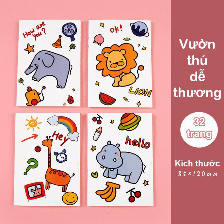 Sổ tay mini ghi chú giấy kẻ Ly yiện lợi bìa dễ thương giá rẻ (có nhiều mẫu bìa, shop giao ngẫu nhiên).