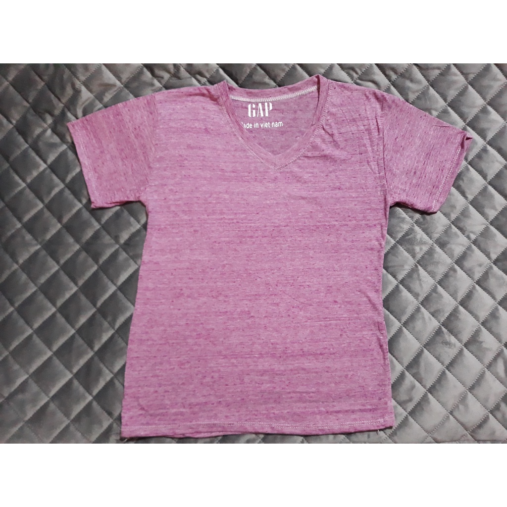 Áo thun trơn cổ tim GAP hàng VNXK