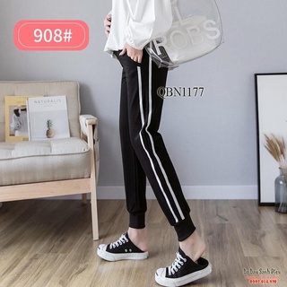 Quần bầu thu đông 2 sọc dáng thể thao