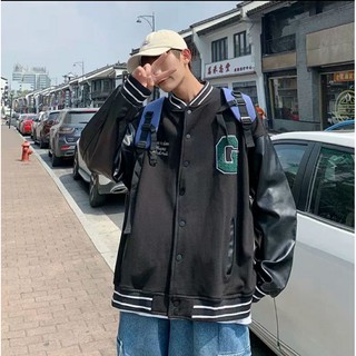 Áo Khoác Varsity Jacket G Tay Da