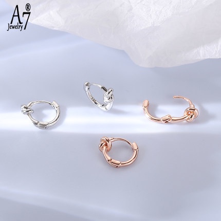 Khuyên Tai Hình Tròn Nhỏ Đơn Giản Tinh Tế Chống Dị Ứng A7 S925