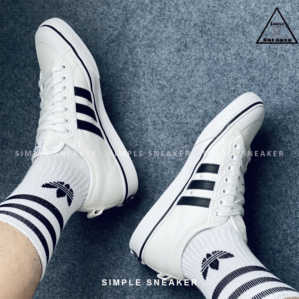 Giày Adidas Originals Nizza HÀNG CHÍNH HÃNG Adidas Nizza Trefoil Black White - Giày Thể Thao Nam Nữ - Simple Sneaker