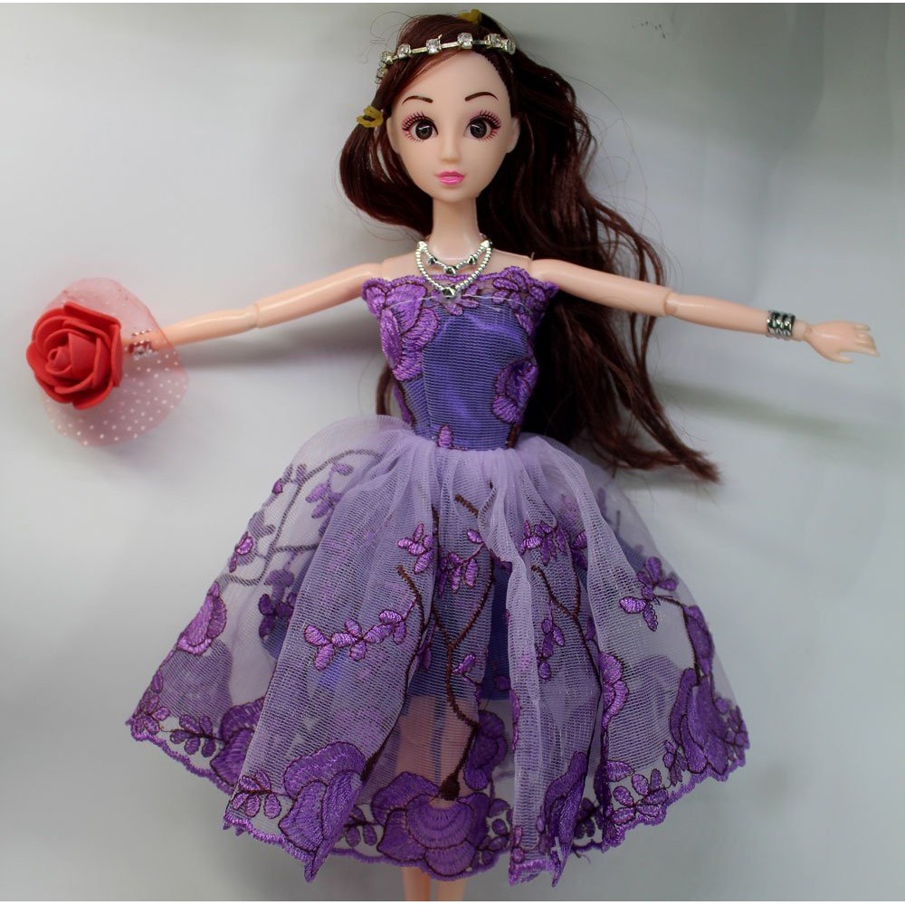 Búp bê công chúa SaKiO – Váy tím Minidoll – Hàng nhập khẩu