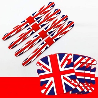 Bộ 8 miếng cao su dán chống xước tay nắm và hõm cửa - chống trầy xước sơn xe ô tô hình cờ anh