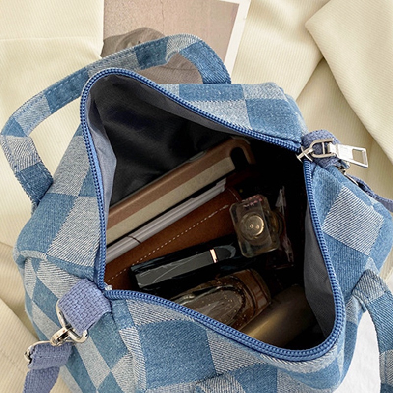 Túi Xách Nữ Vải Jean In Hình Thời Trang Hàn Quốc