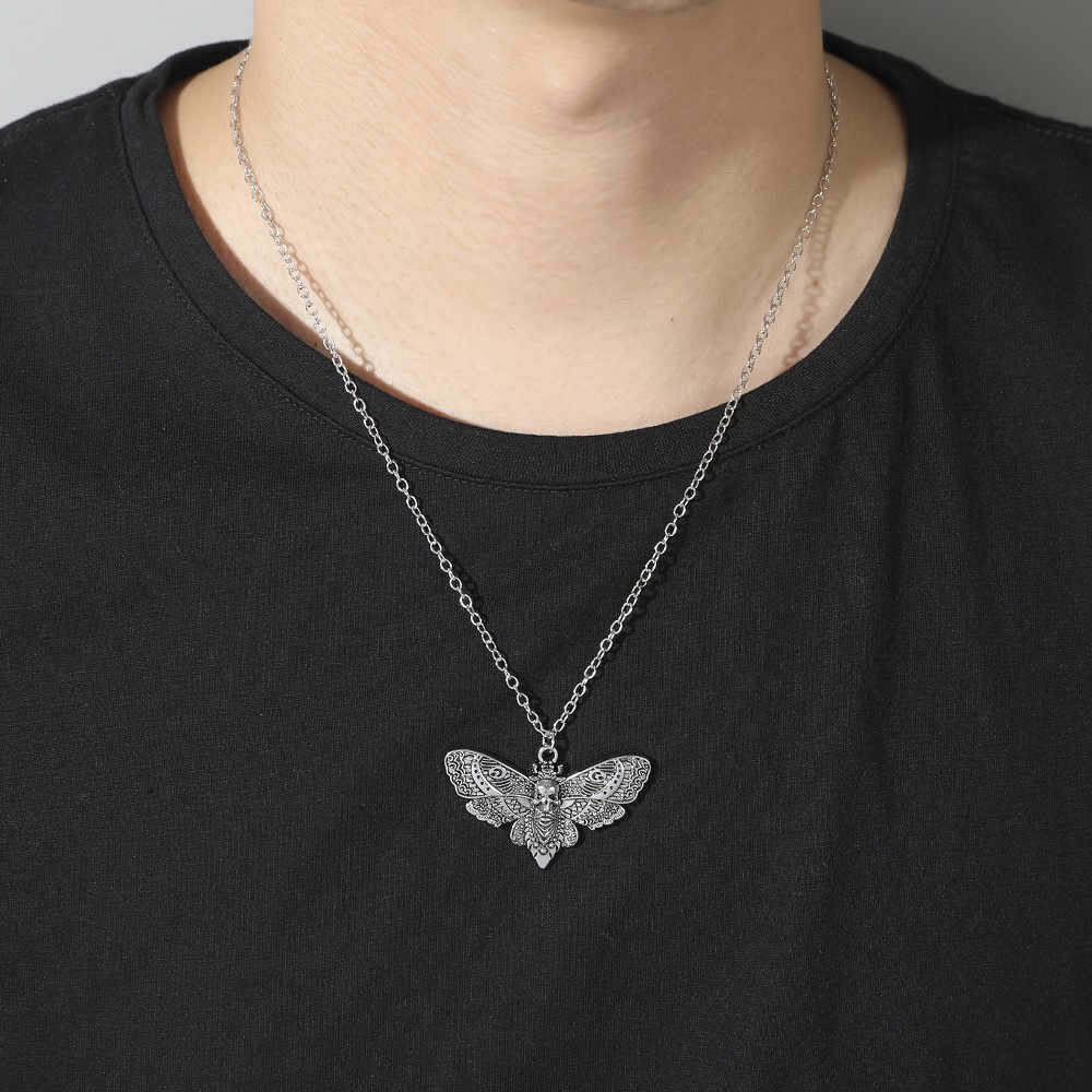 Dây Chuyền Cặp Đôi Mặt Hình Đầu Lâu Trái Tim Ma Quỷ Phong Cách Punk hip Hop Sáng Tạo