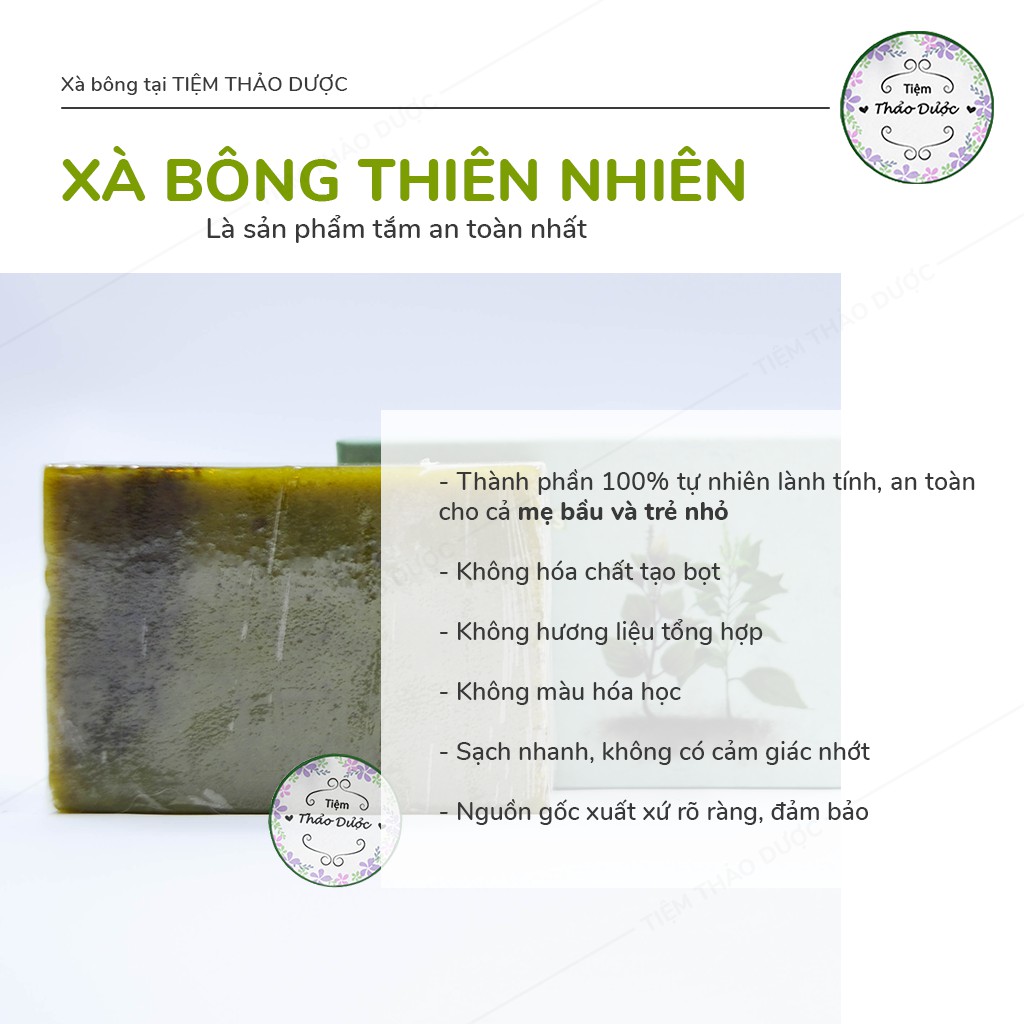 Xà Bông Tía Tô  100% thiên nhiên (Mát Da, Ngừa Mụn)