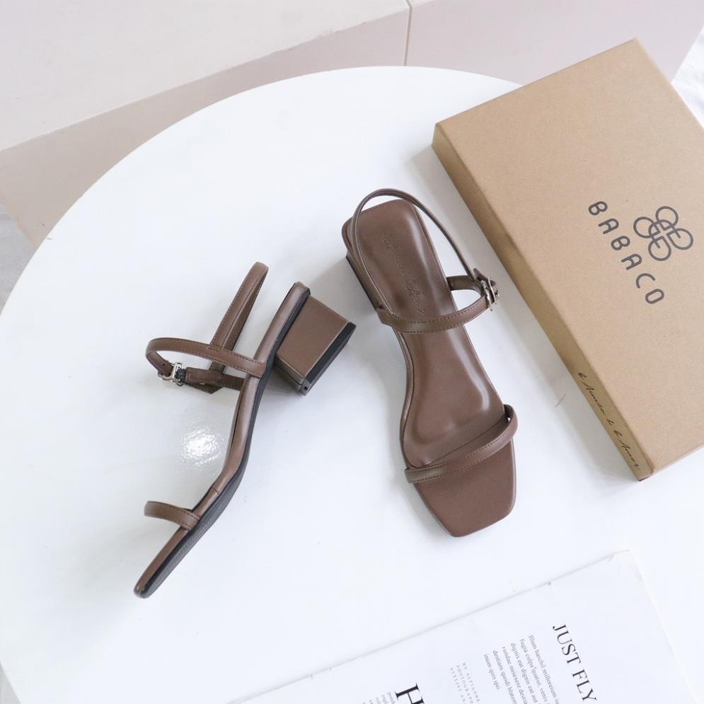 Sandal cao gót nữ 3 phân quai mảnh mũi vuông gót vuông thời trang hàn quốc đẹp cao cấp bAimée & bAmor - MS1588 LaT