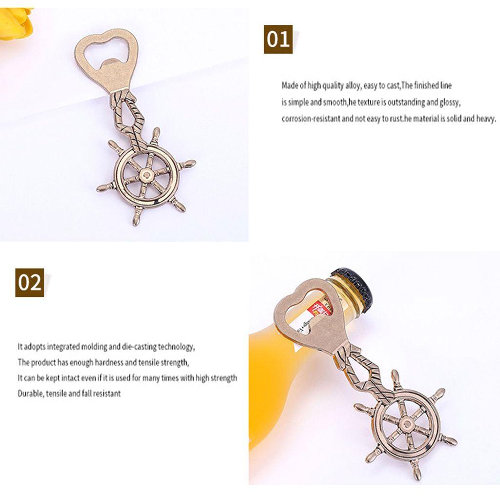 ELEGANT 1 Dụng Cụ Mở Nắp Chai Hình Bánh Lái Bằng Đồng Sáng Tạo