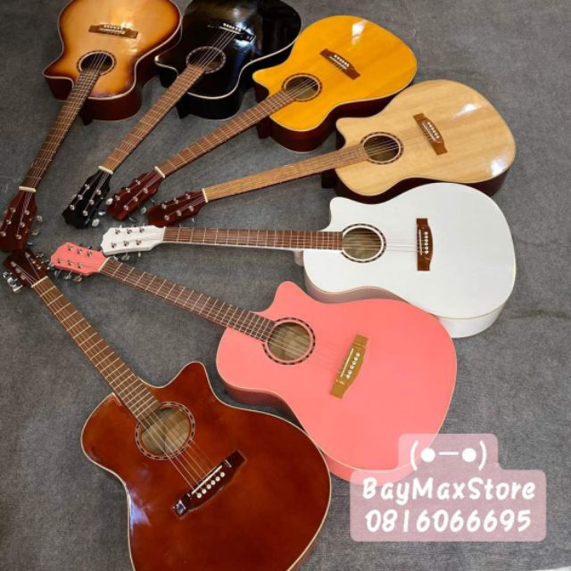 GUITAR ACOUSTIC MẶT GỖ THÔNG - LƯNG MAHOGANY