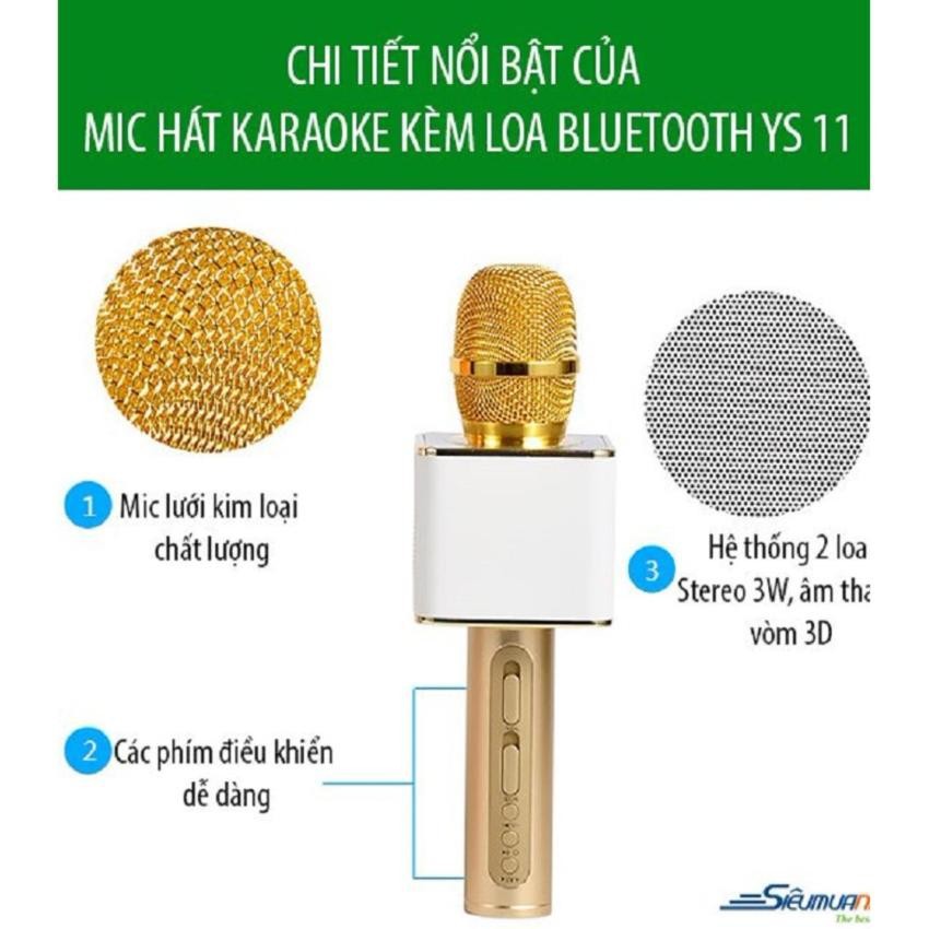 [XẢ KHO+FREE SHIP] 🎤 Mic YS 11 hát Karaoke hát chỉ có nghiền# ( Hàng chuẩn loại 1 ).............