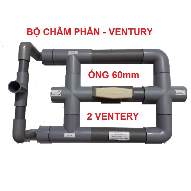 BỘ CHÂM PHÂN 60mm HAI BÊN - VENTURI 60MM BỘ ĐÔI