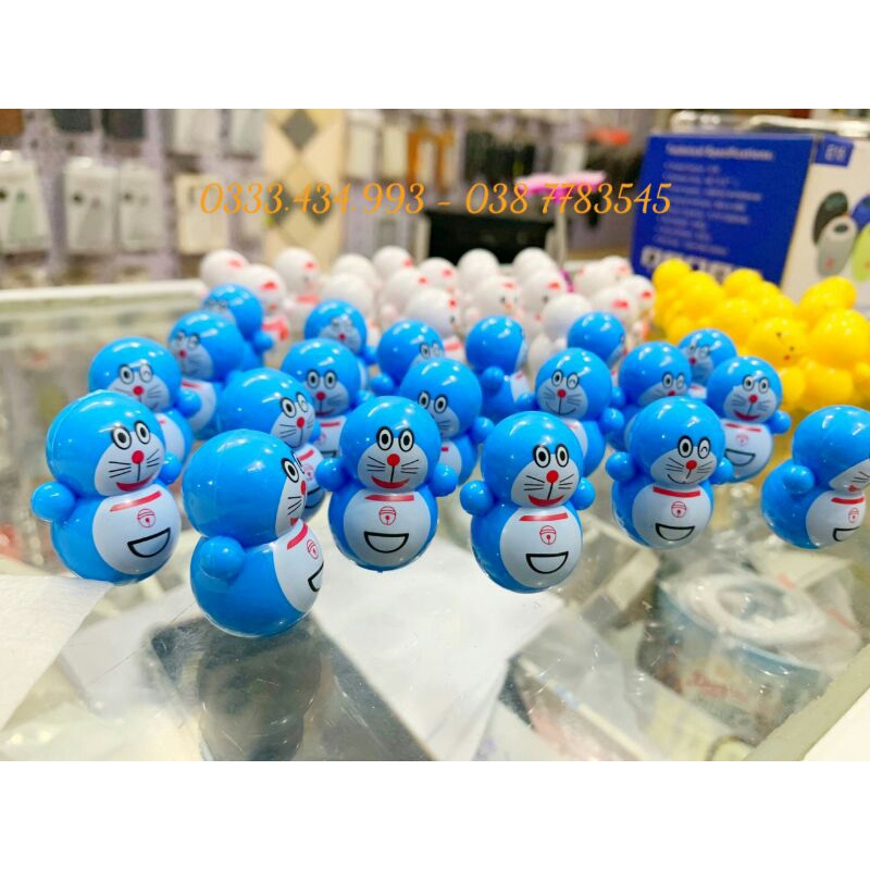 Đồ chơi lật đật mini DOREMON - PIKACHU - NGƯỜI TUYẾT dễ thương ý nghĩa cho bé, trưng bày trên ô tô, bàn làm việc,bàn học