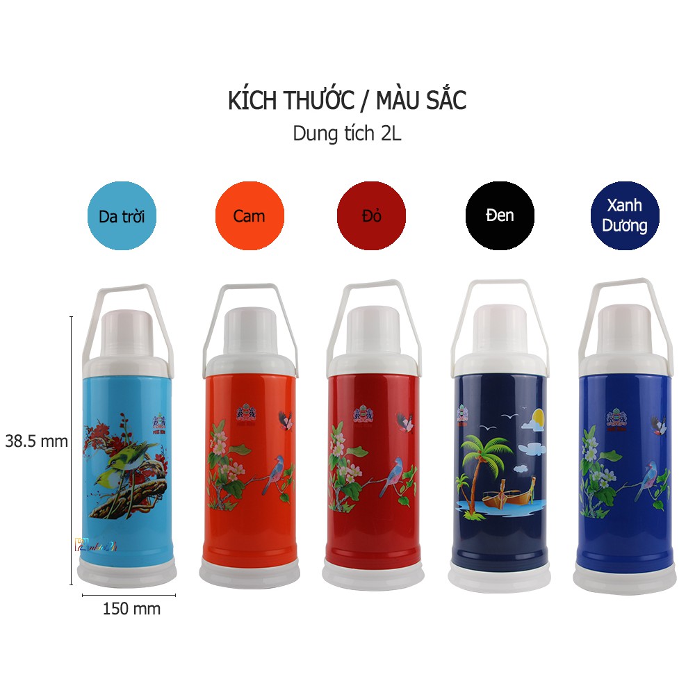 Bình thủy 2 Lít  - Phích nước chất lượng cao 2 Lít - HP 209 - Phúc Minh THP