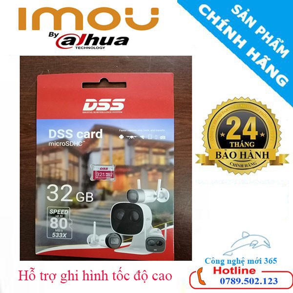 Thẻ nhớ 32GB chính hãng DSS chuyên dùng cho camera, máy ảnh,điện thoai,máy tính bảng