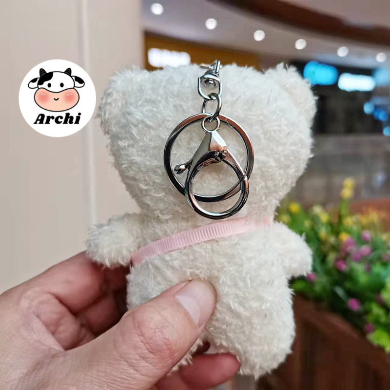 Móc khoá, móc cài balo hình gấu đeo túi