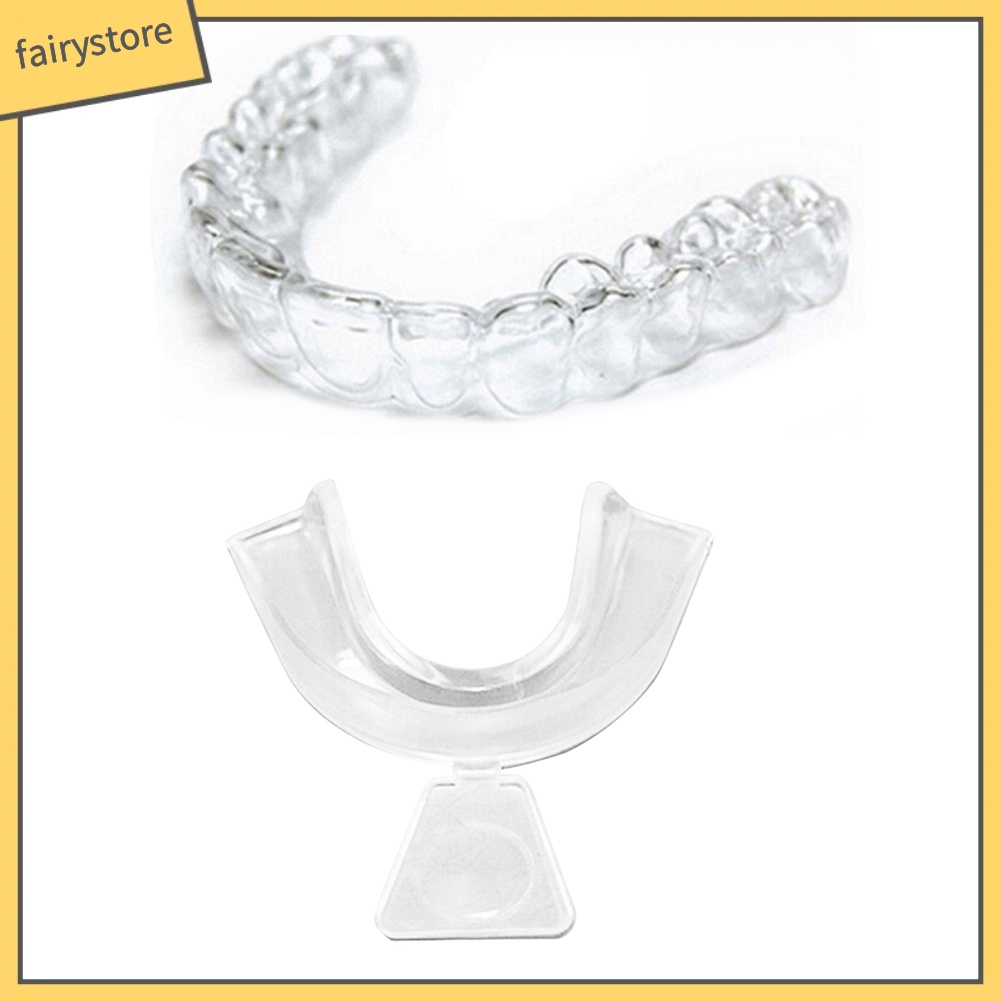 FS_2Pcs Food Grade Silicone Thermoform Teeth Whitening Tray Dental Care Mouth Guard