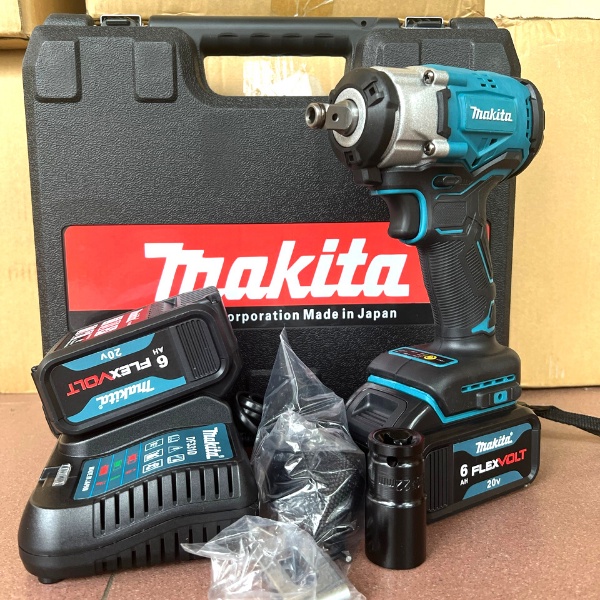 Máy siết bulong pin MAKITA không chổi than, máy bắn vít tháo mở ốc, bảo hành 12 tháng- Hàng loại 1 bản new 2022