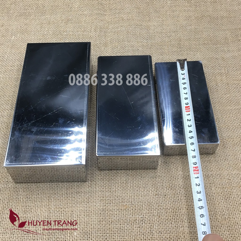 Hộp Chữ Nhật Inox Có Nắp Đậy - Thẩm Mỹ Huyền Trang