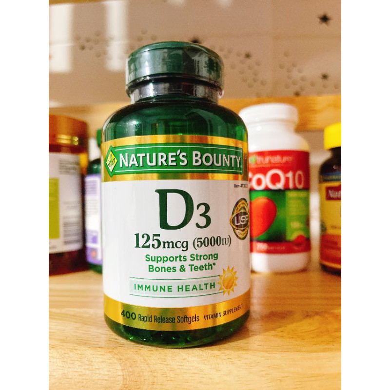 Viên uống NATURE'S BOUNTY VITAMIN D3 125mcg