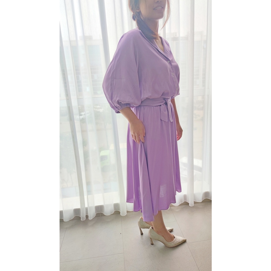 Hoa Tử Đinh Hương/Quần Áo / Váy Màu Tím Hoa Cà Bong Bóng