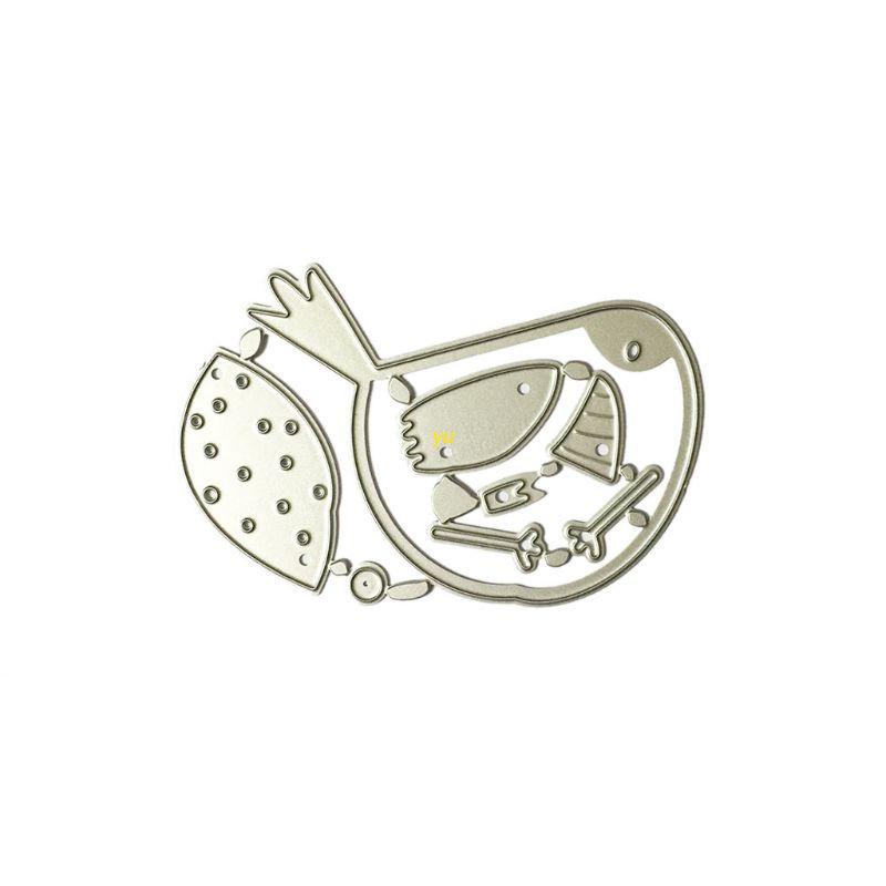 Khuôn Cắt Giấy Kim Loại Hình Gà Con Giáng Sinh Trang Trí Album Thủ Công