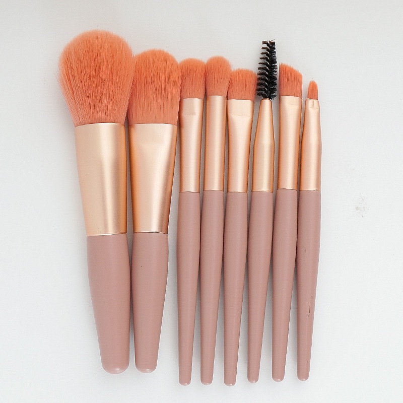 Bộ cọ trang điểm lông mềm nhỏ gọn Set cọ makeup 8 cây Michaen