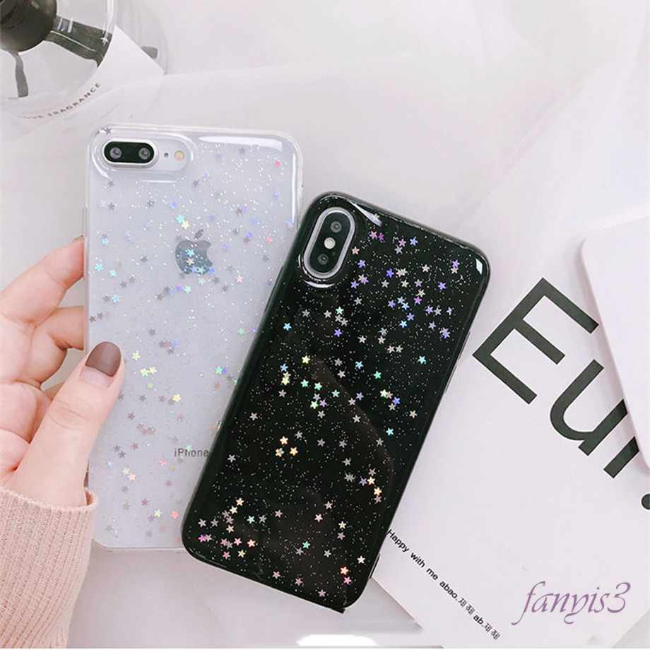 ốp điện thoại Trong Suốt Họa Tiết Ngôi Sao Lấp Lánh Cho Iphone Se 2020 11 Pro Max X Xr Xs Max 8 7 6 6s Plus | BigBuy360 - bigbuy360.vn