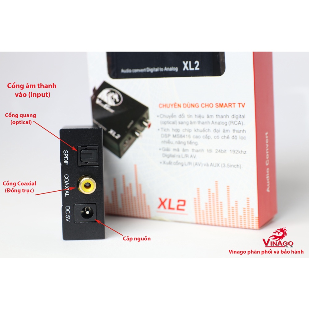 BỘ CHUYỂN ĐỔI ÂM THANH DIGITAL SANG ANALOG VINAGEAR XL6 PRO CHÍNH HÃNG.