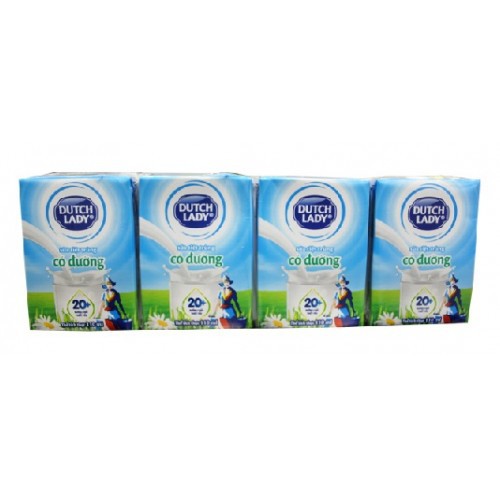 Lốc 4 hộp sữa tiệt trùng Cô Gái Hà Lan 110ml (Đủ Vị)