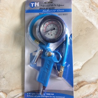 Tay bơm lốp ô tô xe máy Có Đồng Hồ