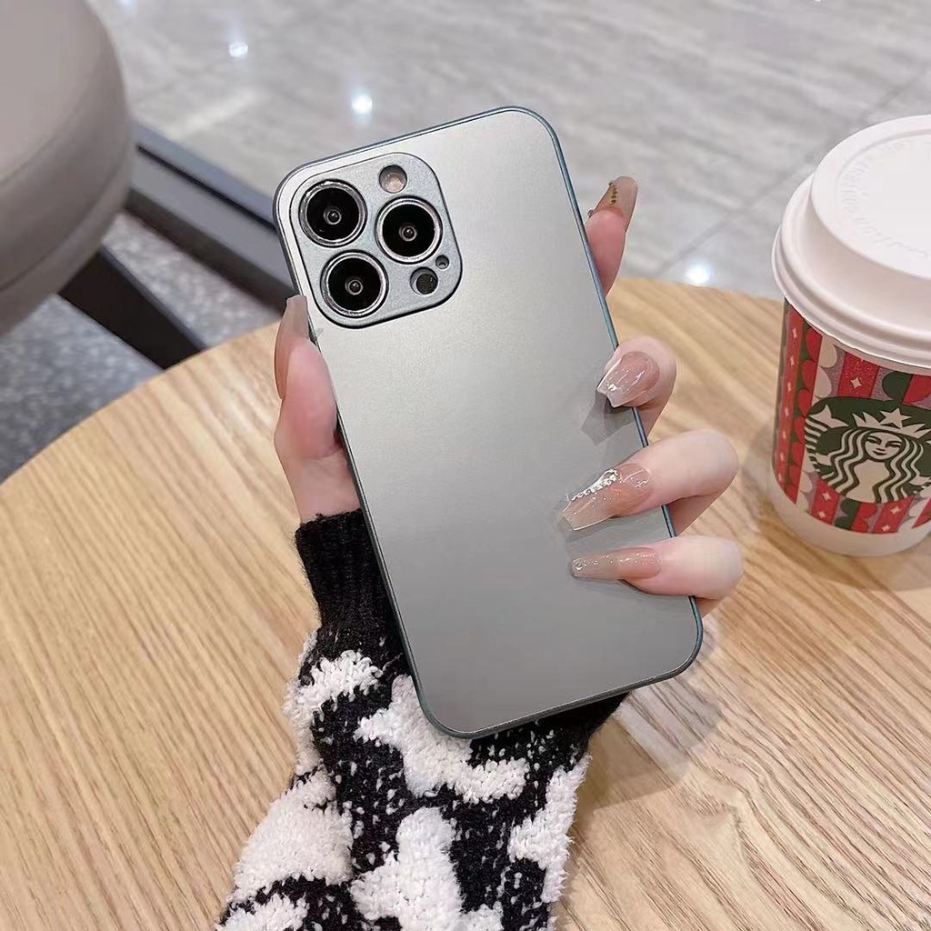Ốp điện thoại kính cường lực mặt nhám cho IPhone 11 13 Pro Max 7P 8Plus ipx Xr Xs Max 11 12Pro MAX i12 11Pro Max XR