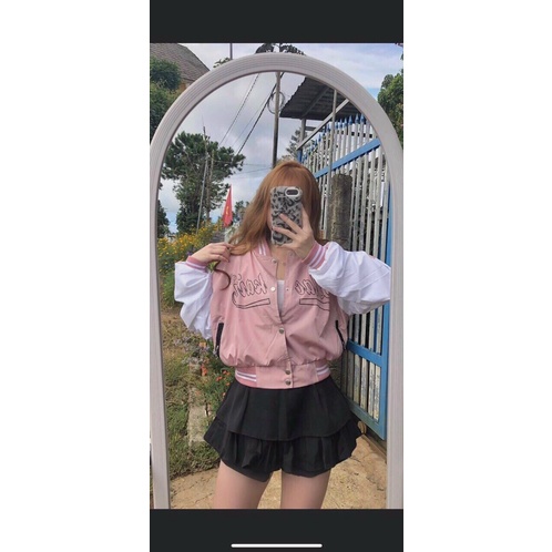 Áo Gió Bomber 2 Lớp Black 2 Lớp Form Rộng Unisex Nam Nữ Kiểu Dáng Basic Dễ Mặc Form Rộng - Áo Dù Cổ Tàu Form Rộng