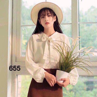 G05. 655. ÁO SƠ MI BUỘC NƠ CỔ