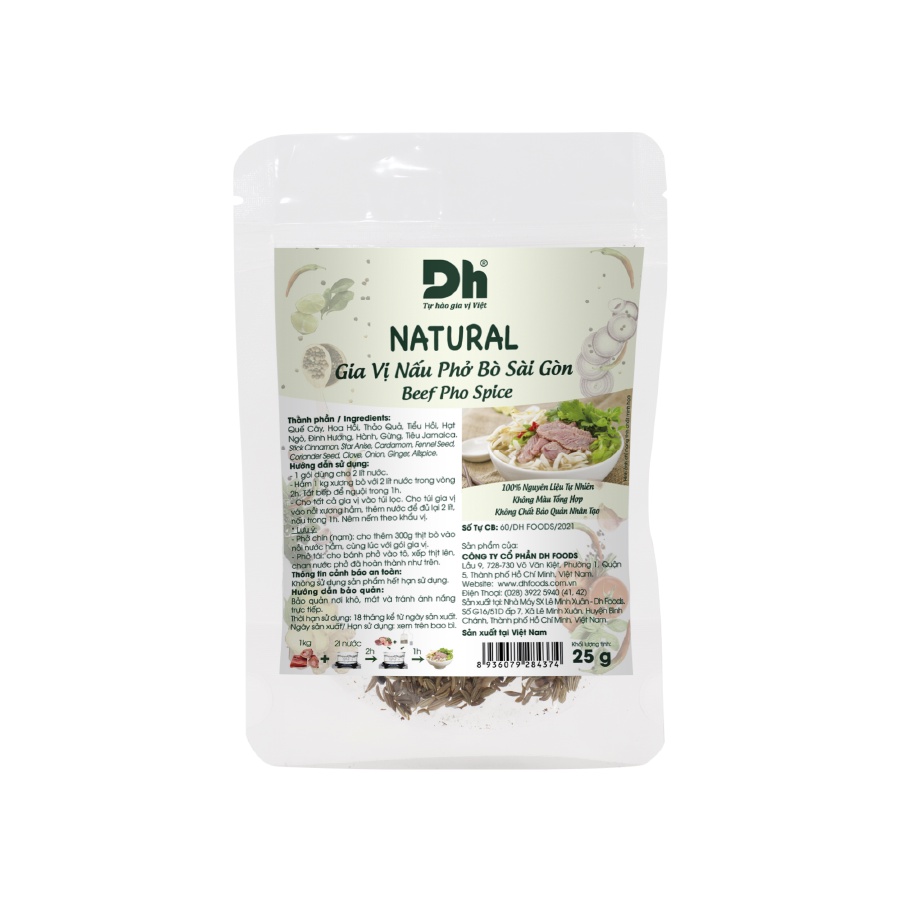 NATURAL GIA VỊ NẤU PHỞ BÒ SÀI GÒN 25g