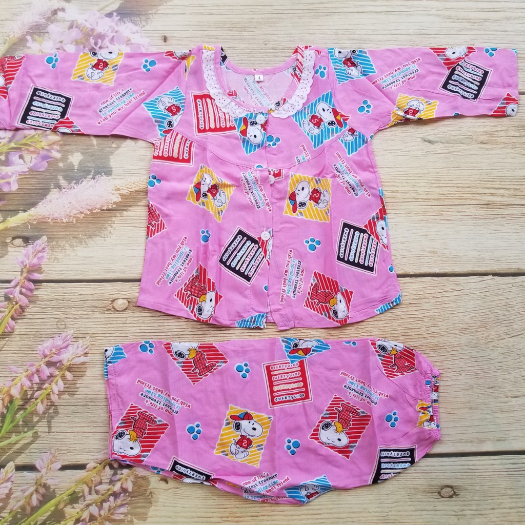 Đồ bộ tôn lanh bé gái tay dài size 16 ( 31kg-35kg)