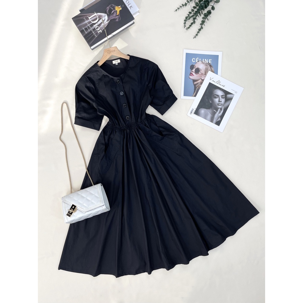 Đầm bigsize Nữ Tú Mỡ Đầm Bigsize Thiết Kế Dạng Chữ V Có Túi Che Khuyết Điểm Đầm túi chữ V Đủ size 50-80KG DA0082