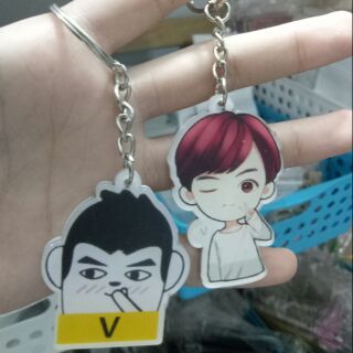 Móc khóa mica chibi BTS V, Jungkook, EXO Baekhyun